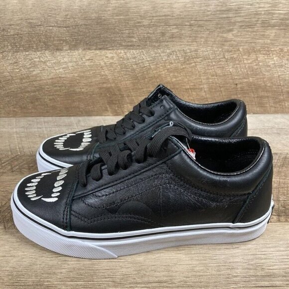 VANS Old Skool Fangs Black Leather Halloween Skate Shoes Womens 5.5 Mens 4 NEW - Picture 5 of 12